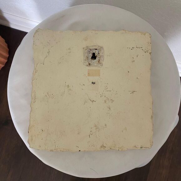 Large Square Celestial Whimsygoth Genuine Stone Butterfly Plate 8x8" - Picture 3 of 3